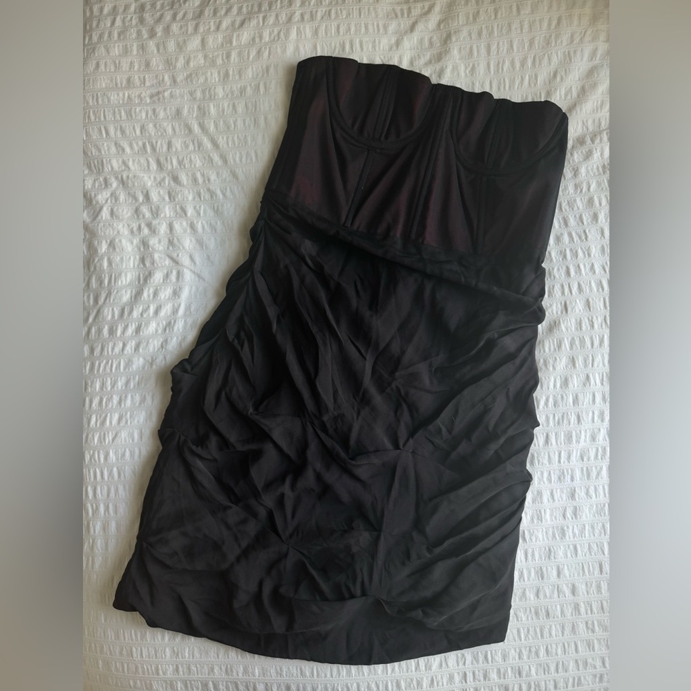 NWT 🏷️ Alice & Olivia Ruched Bustier Mesh Mini Dress